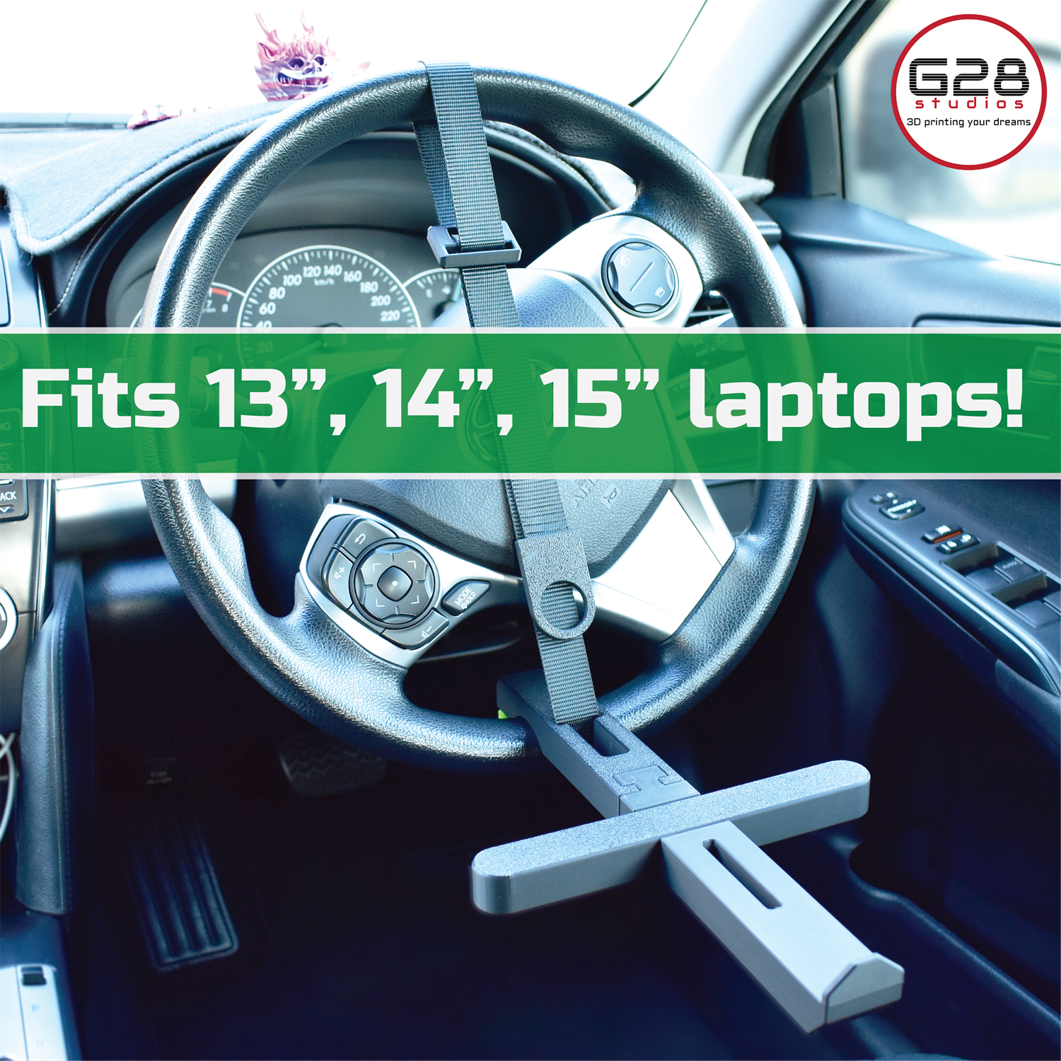 3D Printed Car Laptop Desk: Mobile Workstation for Remote Workers