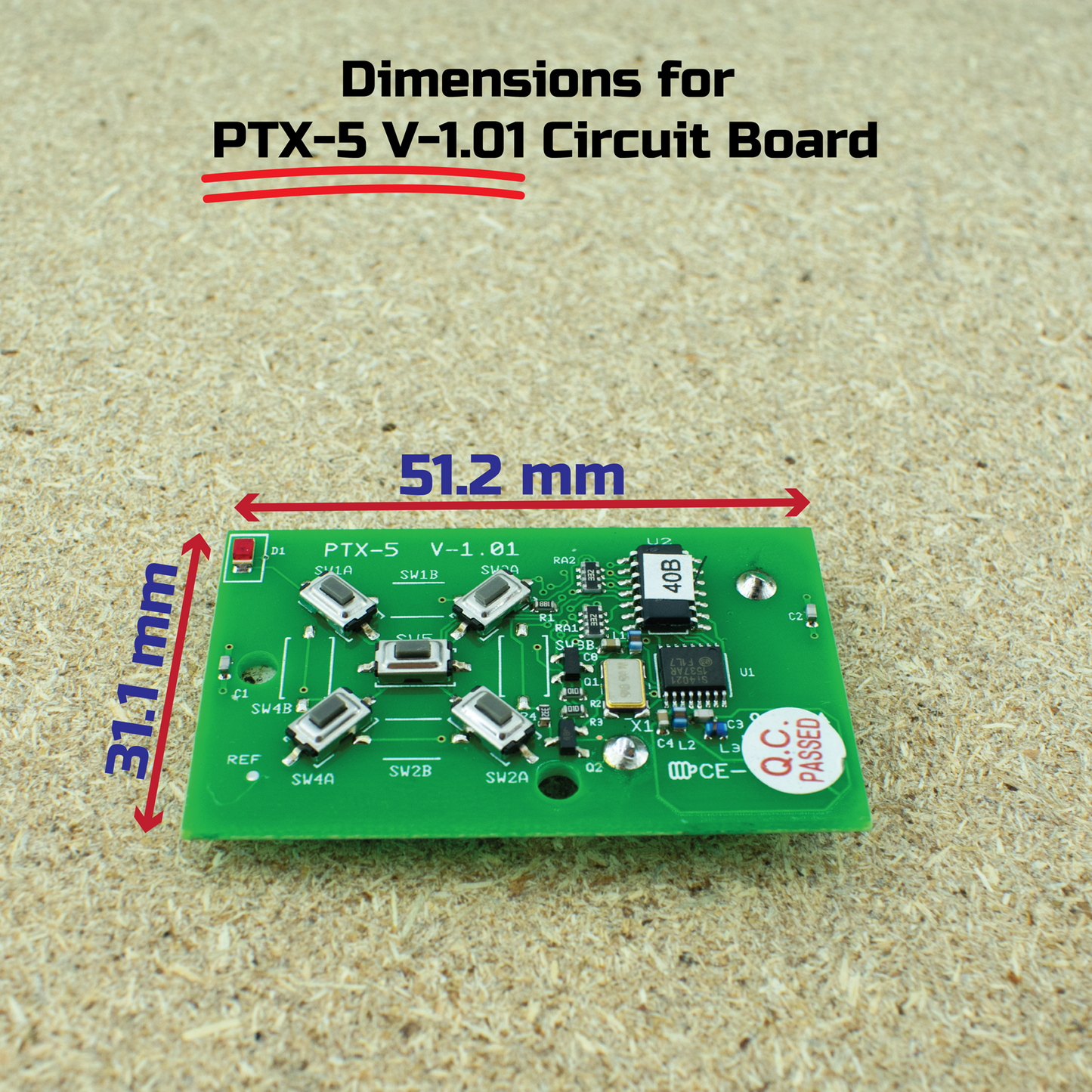 Bee Pattern | B&D Compatible Roller Door Remote Control Replacement | PTX-5 V-1.01 Board