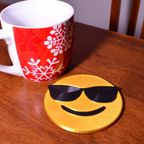 Sunglasses Emoji Coasters