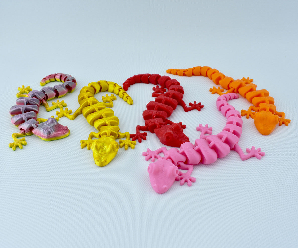 Flexible 3D Printed Decorative Gecko Model