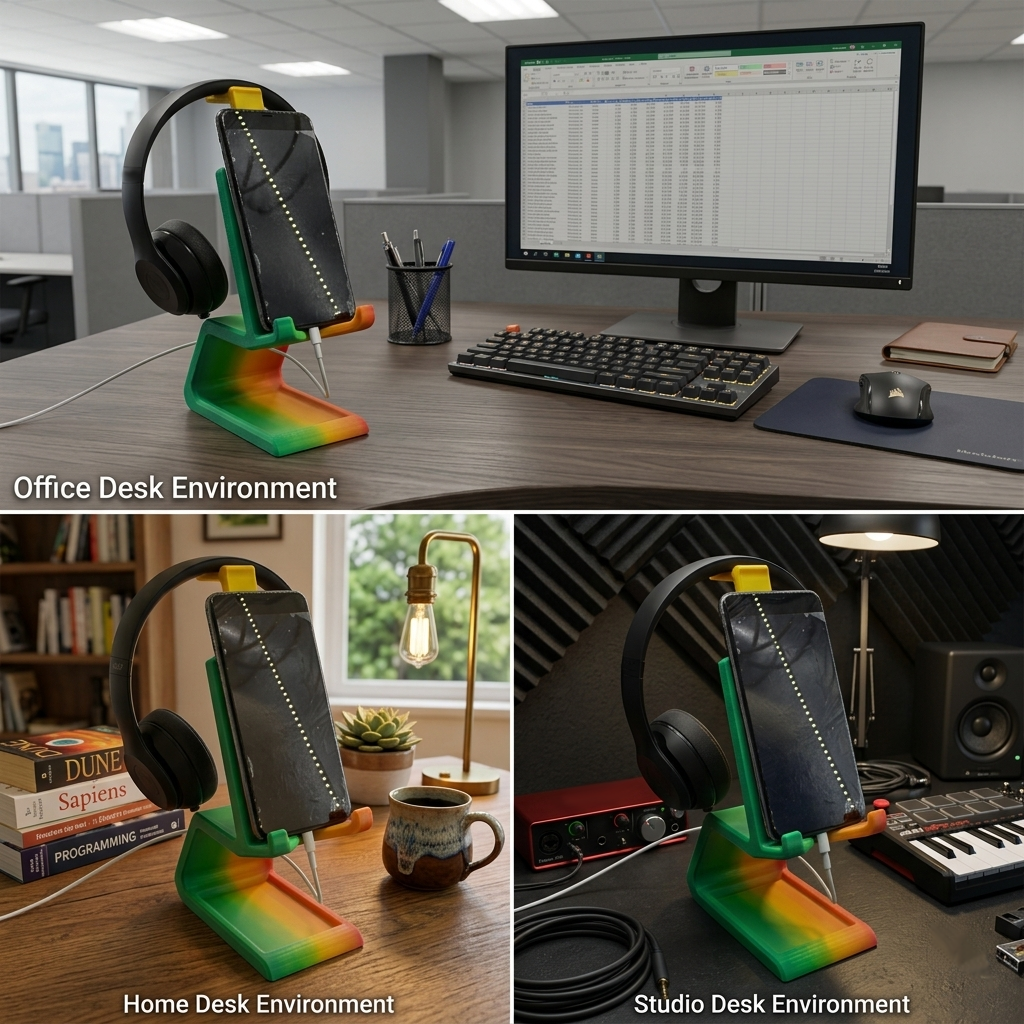 Phone and Headset Holder