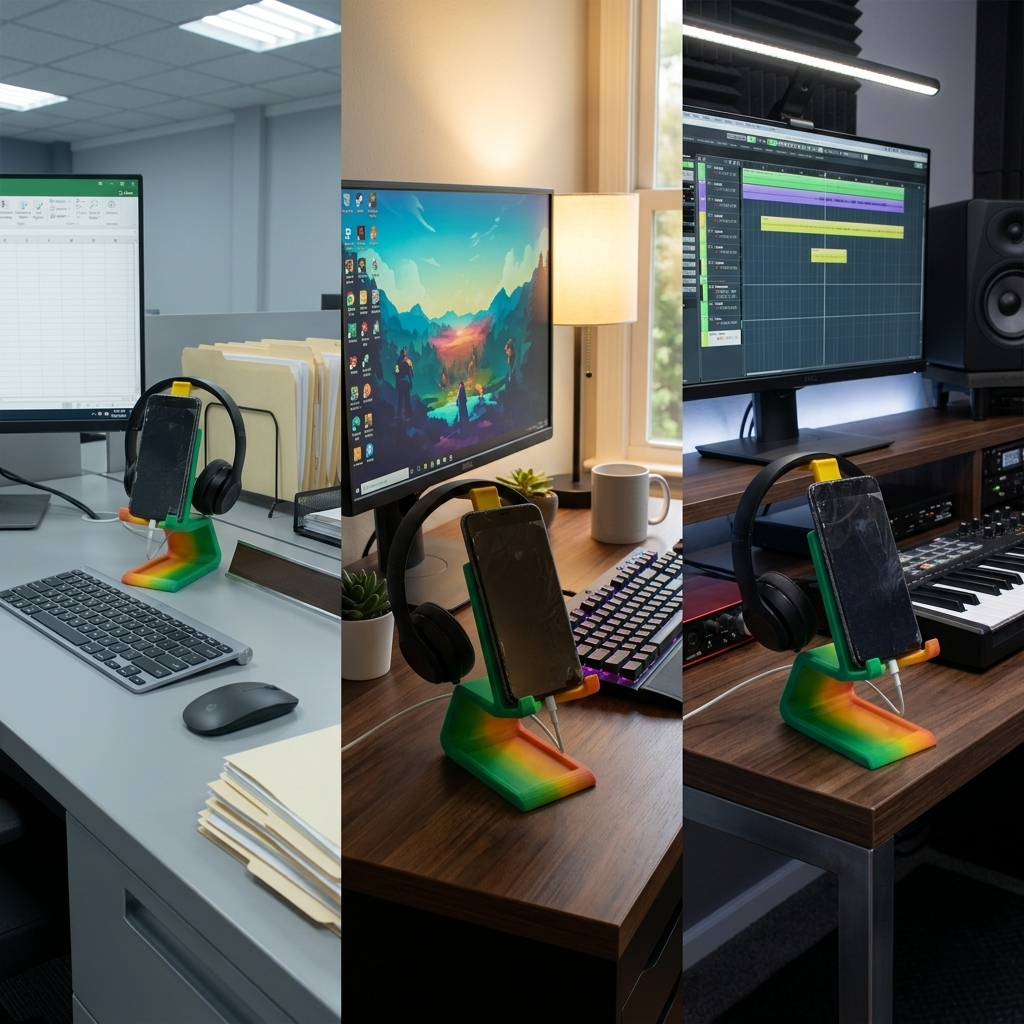 Phone and Headset Holder