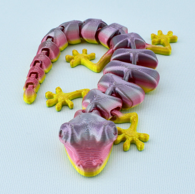 Flexible 3D Printed Decorative Gecko Model