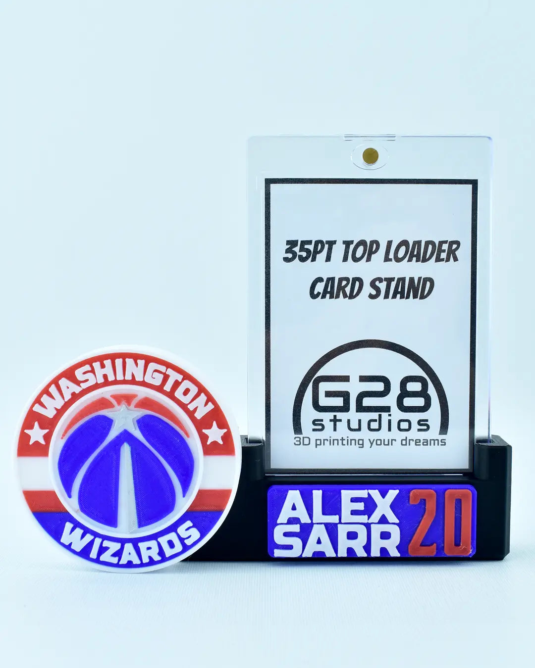 Washington Wizards Card Display | 35 PT Top Loader Card Stand