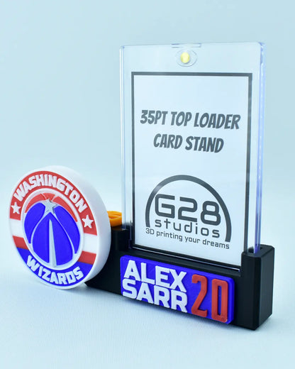 Washington Wizards Card Display | 35 PT Top Loader Card Stand
