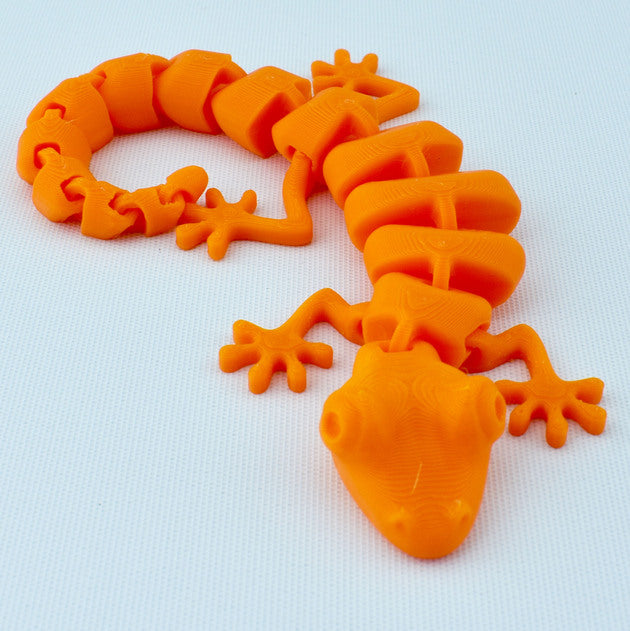 Flexible 3D Printed Decorative Gecko Model