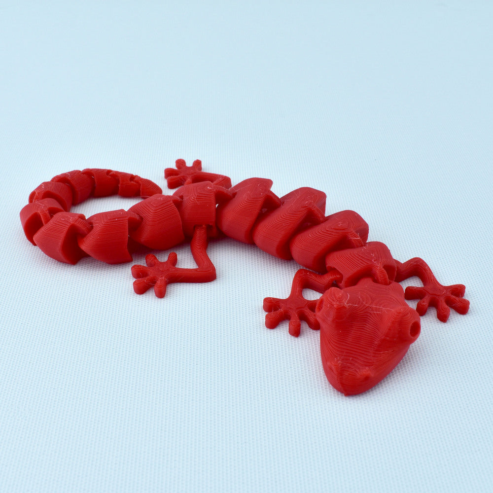Flexible 3D Printed Decorative Gecko Model