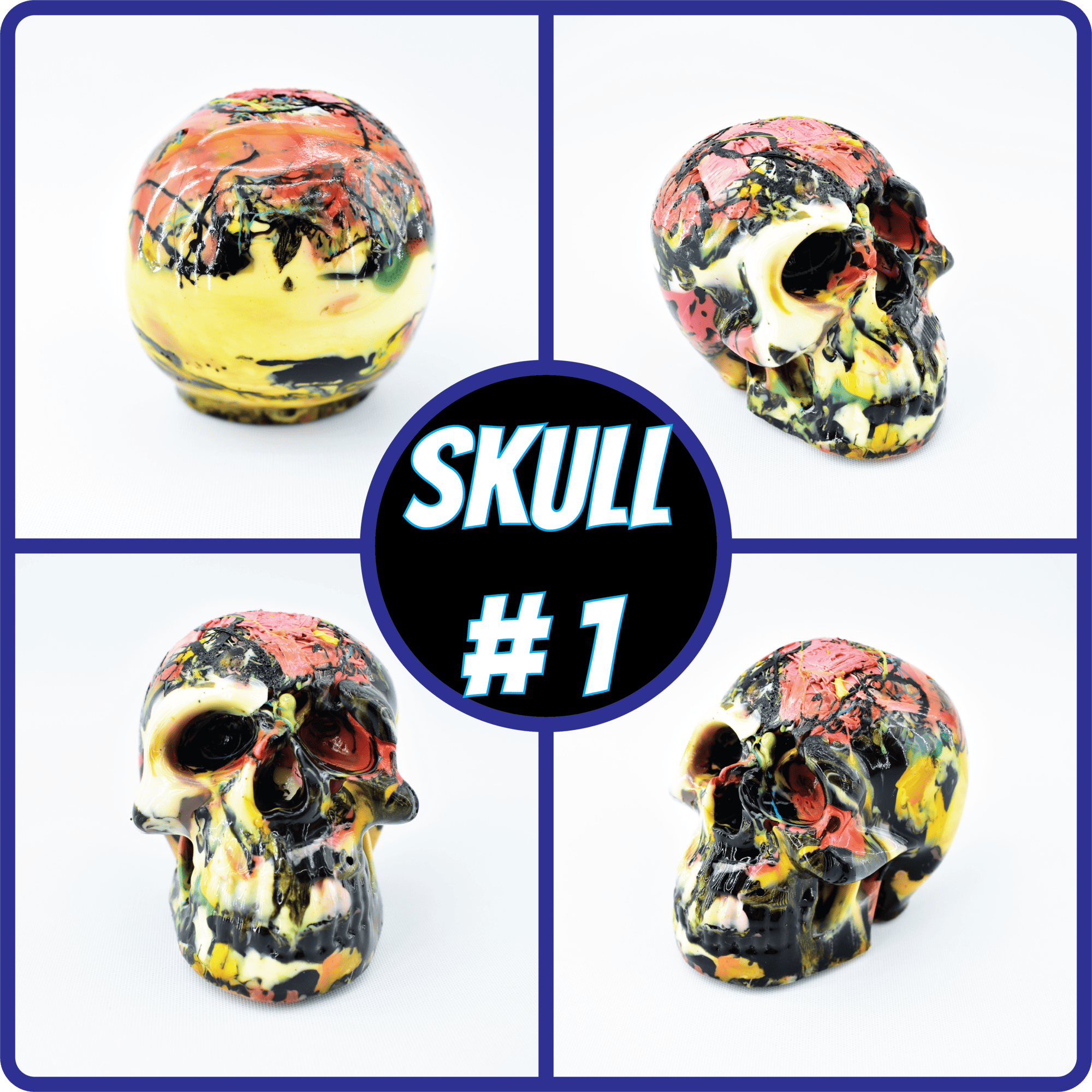 Decorative Hand Made Plastic Skulls