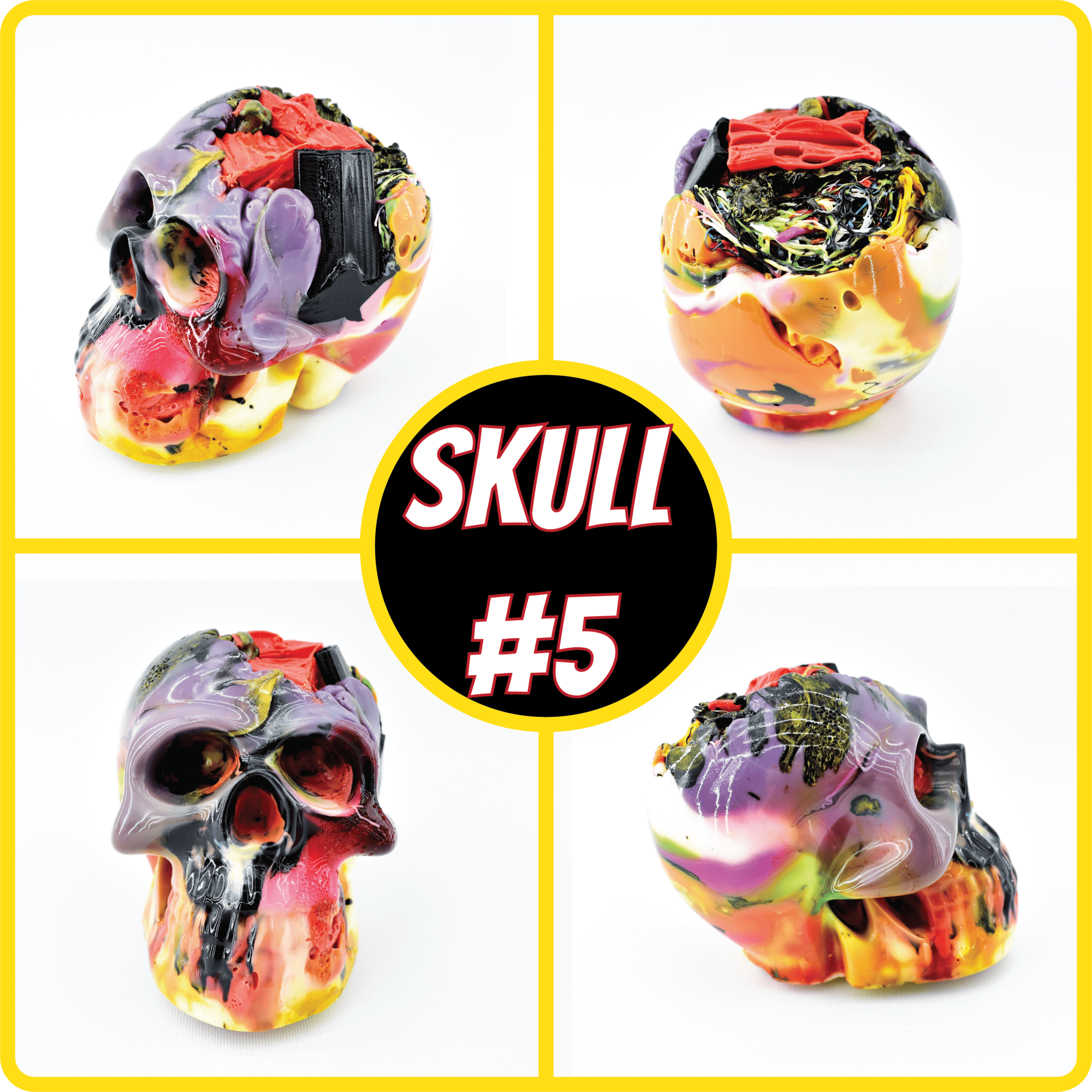 Decorative Hand Made Plastic Skulls