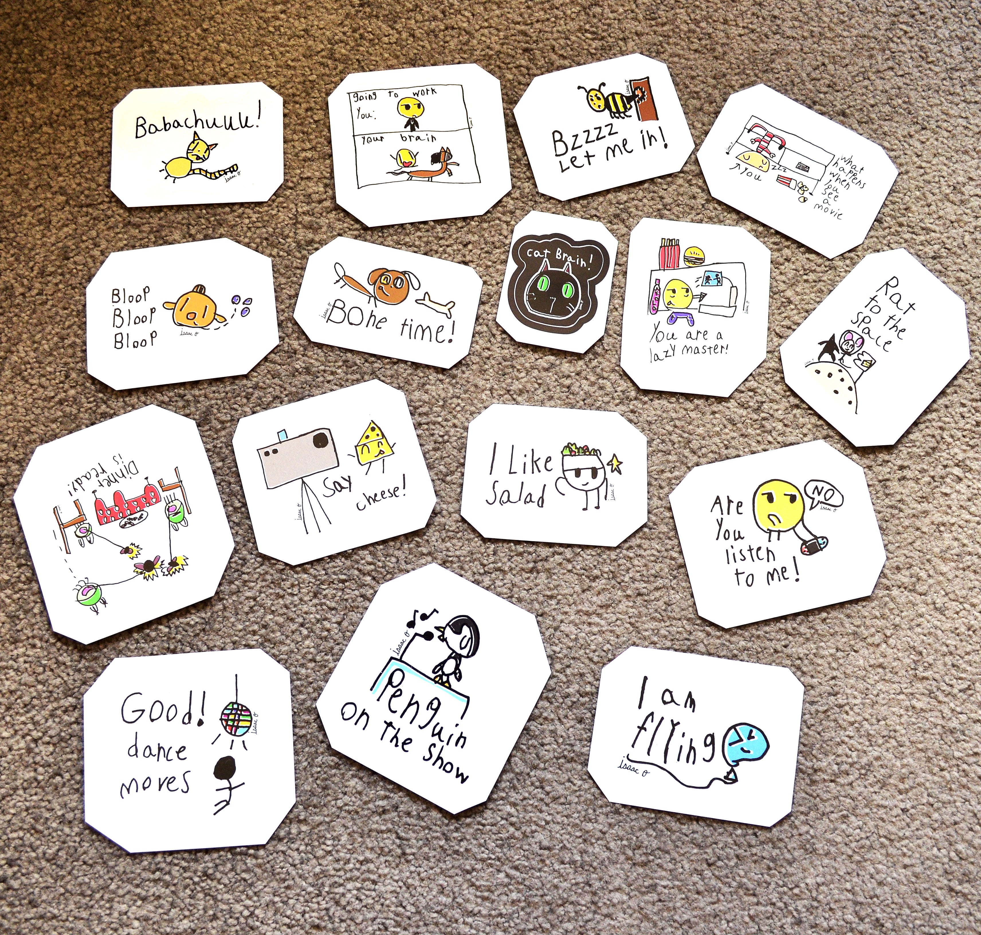 Hand-drawn funny stickers!